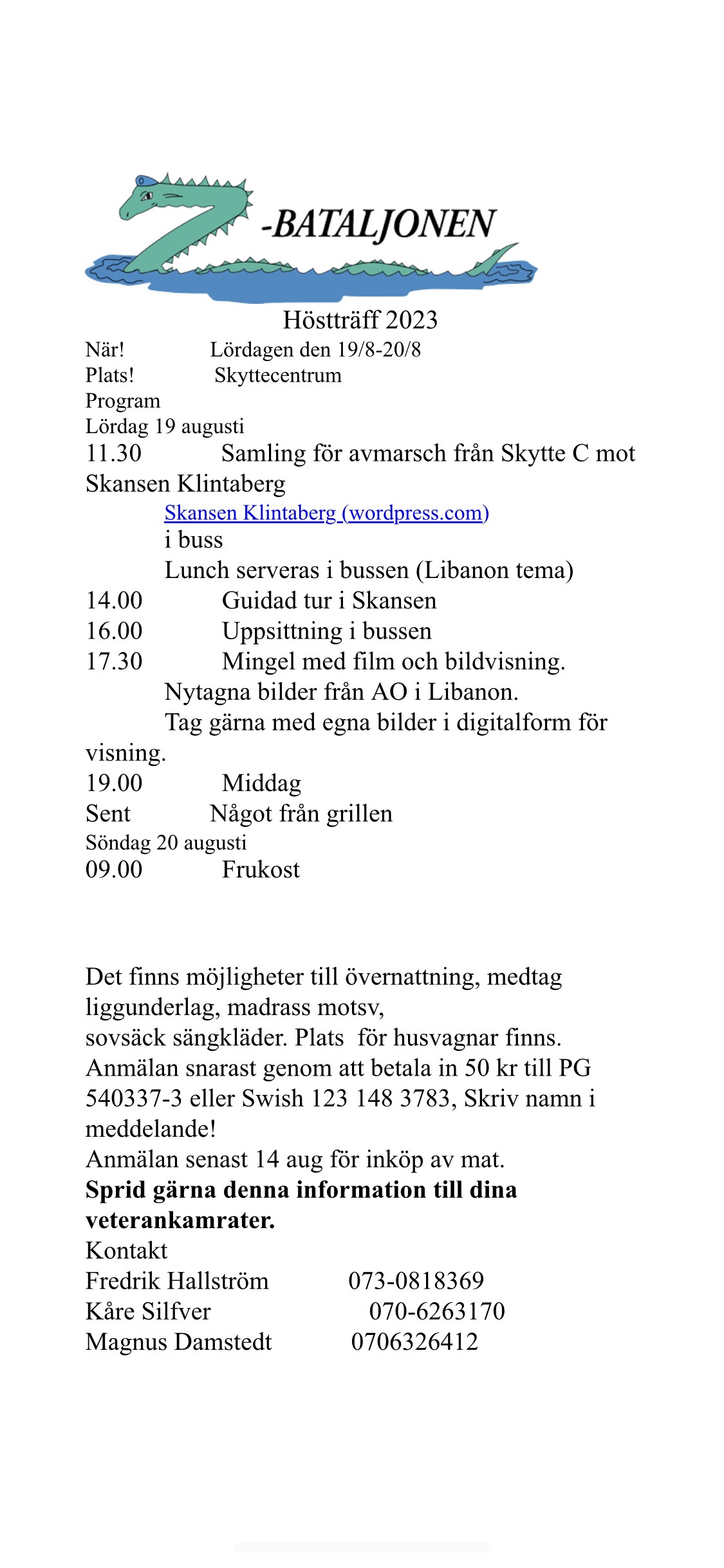 Z-bataljonen inviterer til høsttreff